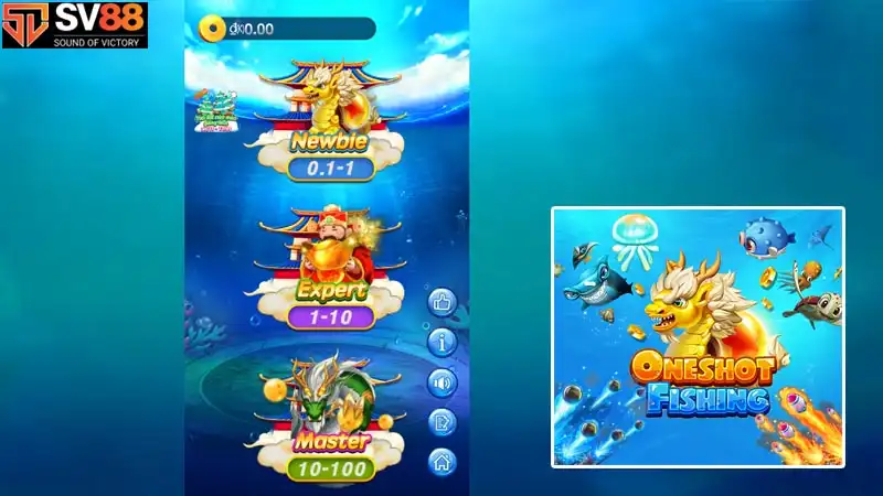 Trải nghiệm bắn cá đổi thưởng oneshot với nhiều cấp độ